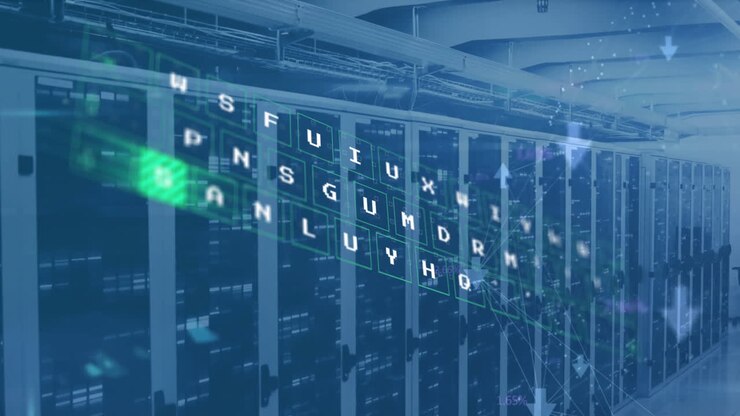 Animation of data processing over computer servers