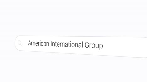 american international group en el motor de búsqueda