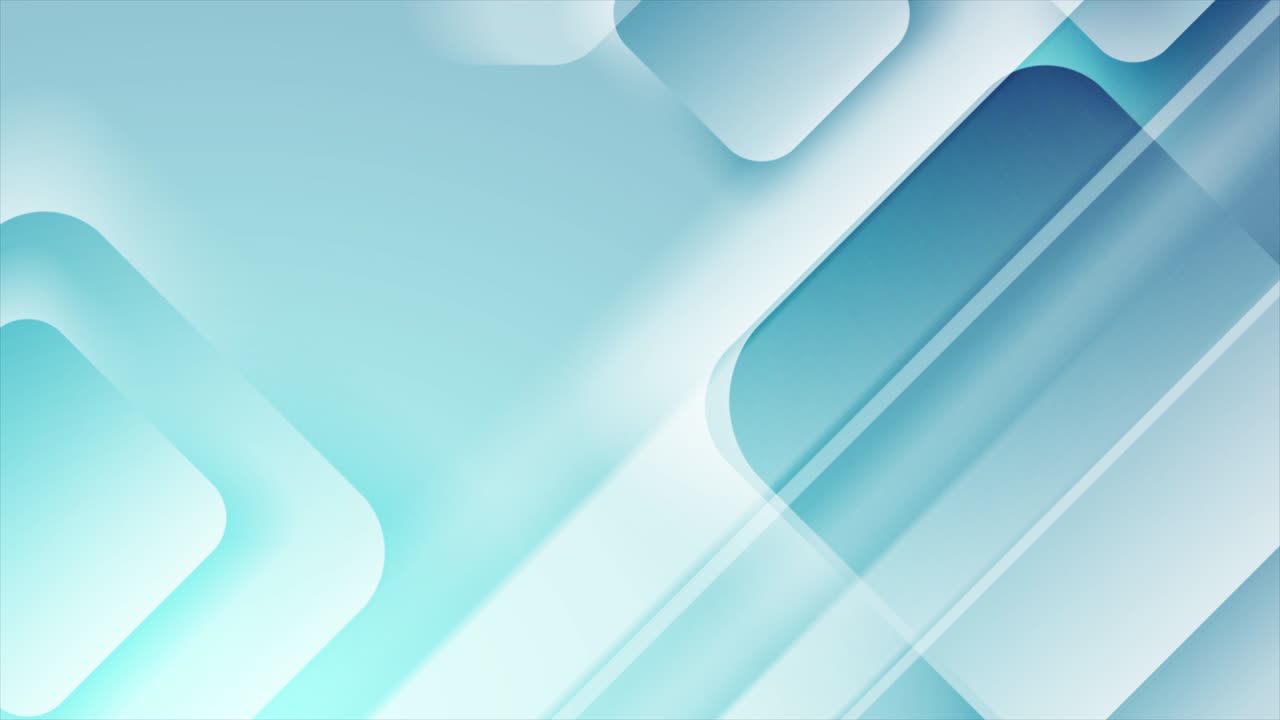 fondo de movimiento tecnológico geométrico azul brillante con cuadrados brillantes