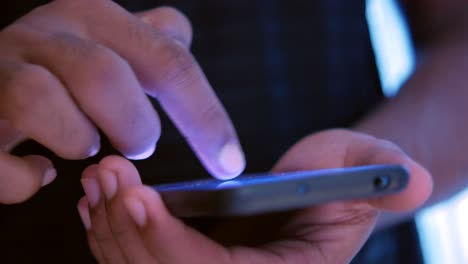 Person using a smartphone