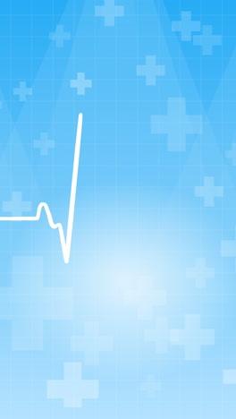 motion graphic of cardiogram on a blue background