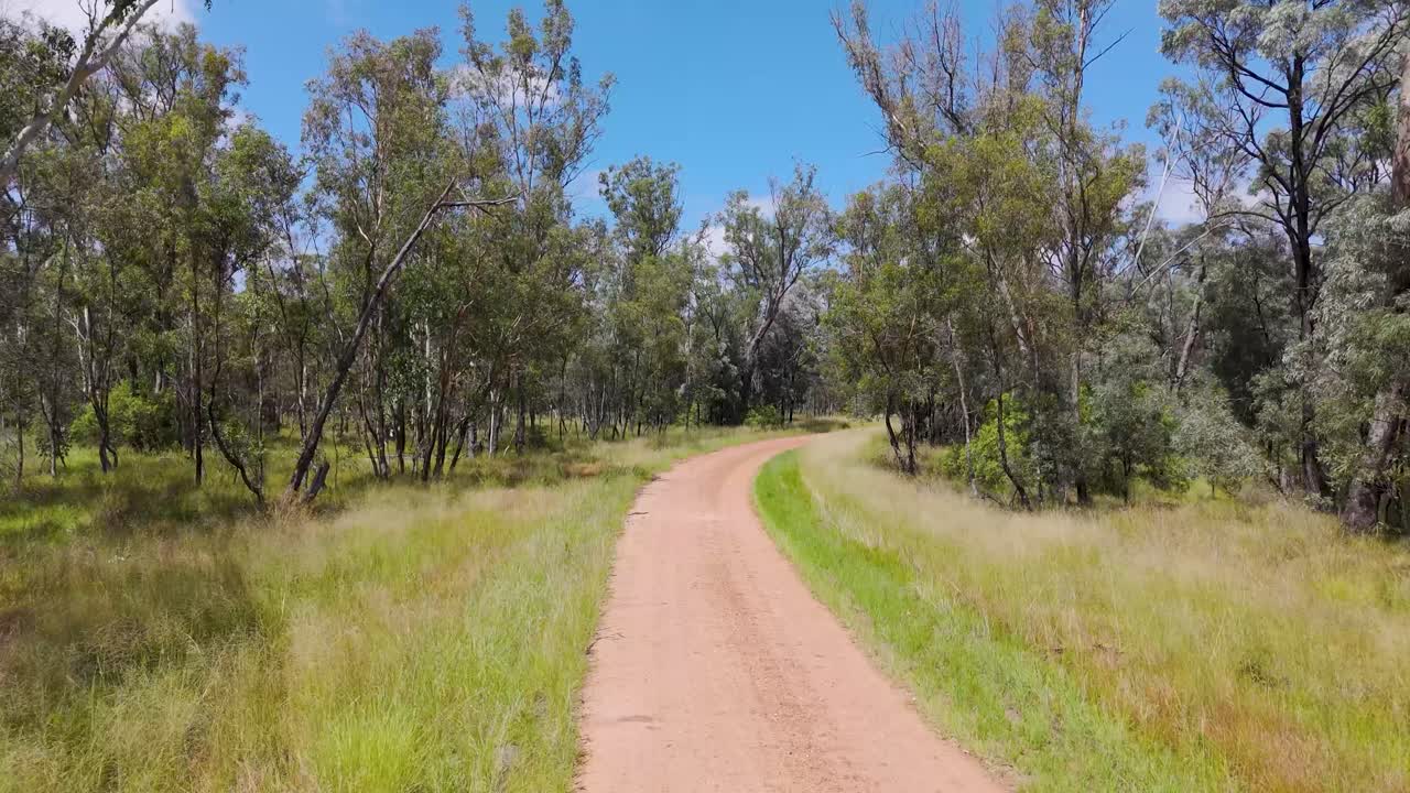 un camino de tierra serpentea a través de un paisaje de arbusto