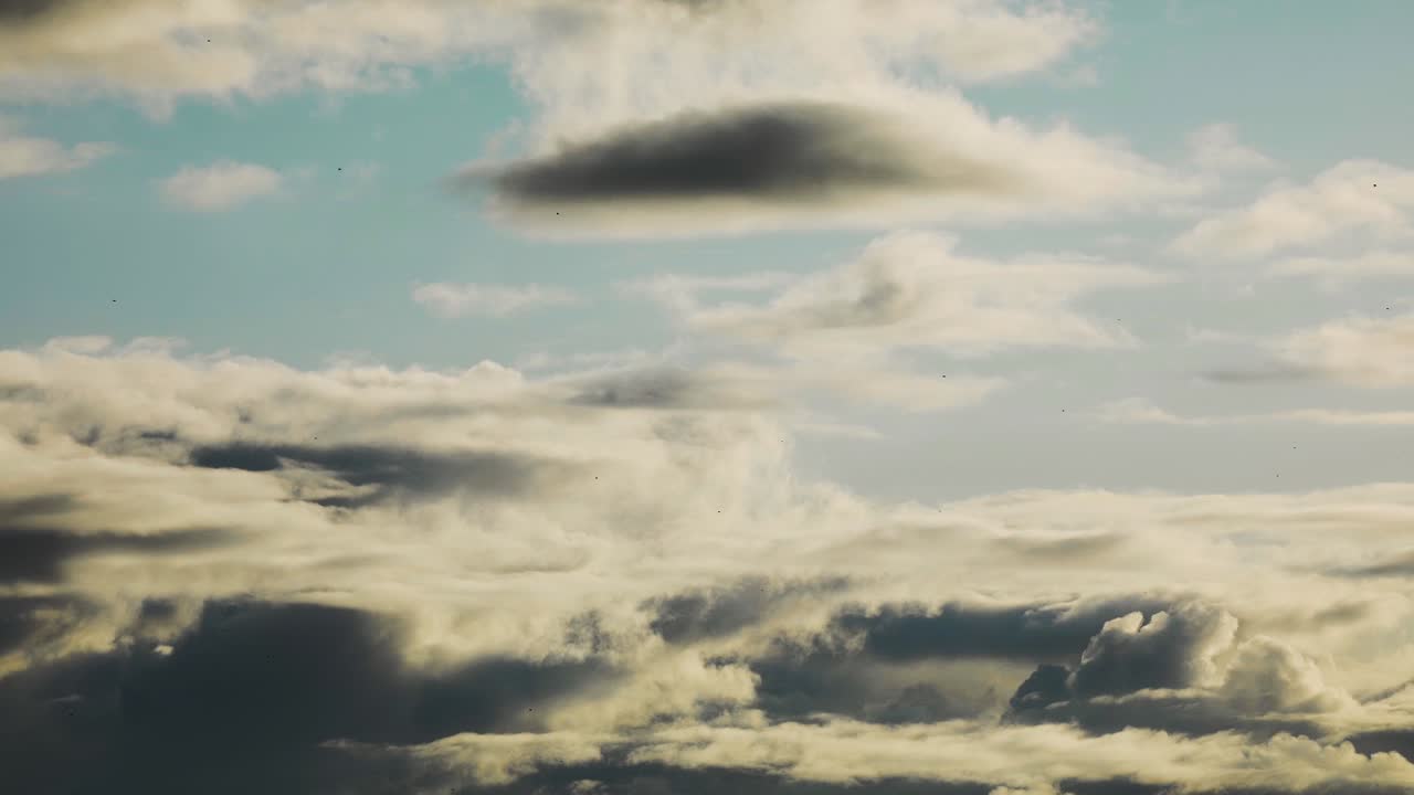 Beautiful Morning Light Reflecting on Clouds Time Lapse