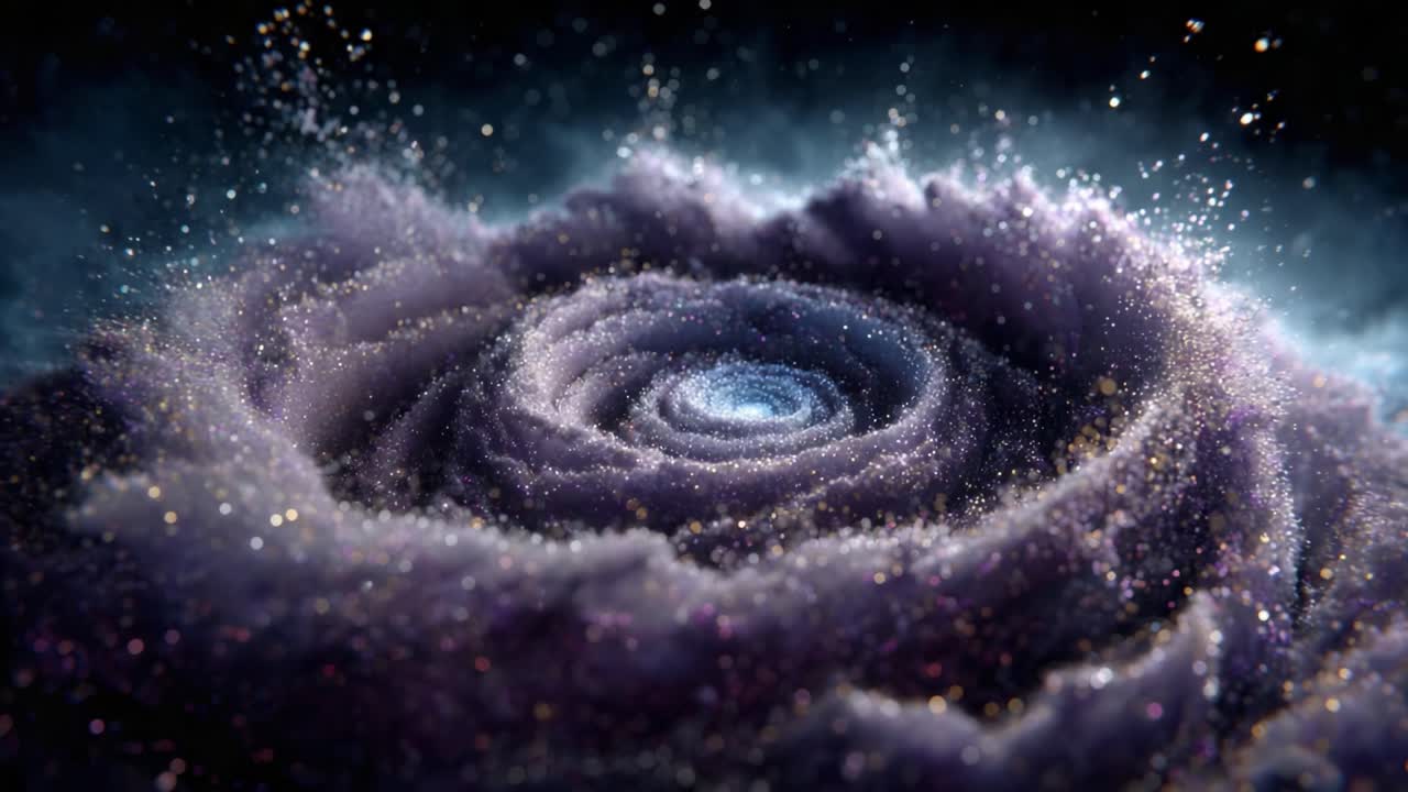 A mesmerizing cosmic swirl, capturing the essence of a spiral galaxy, with vibrant colors blending harmoniously to create a breathtaking visual experience of the universe's wonders