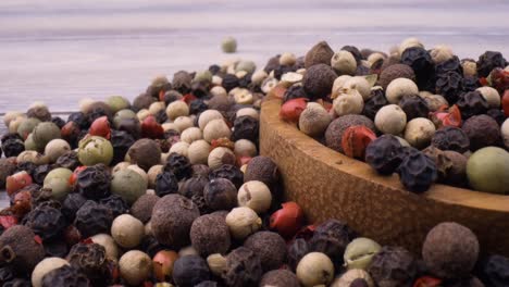 Macro-close-up-Mixed-peppercorns.-Dry-mix-peppercorns-close-up