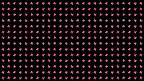 animación de cruces rotativas sobre un fondo negro