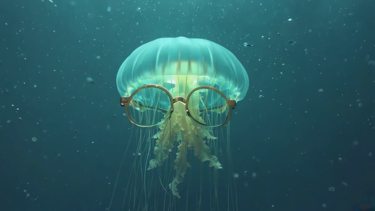 Jellyfish with glasses