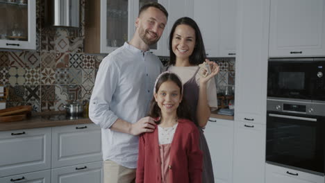 happy family with house keys