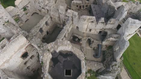 bird eye view of old medieval castel