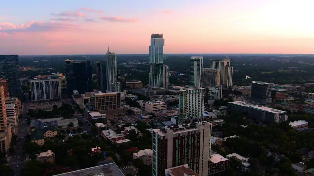 Sorvolo del centro di Austin, Texas