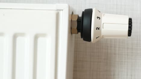 white radiator thermostat