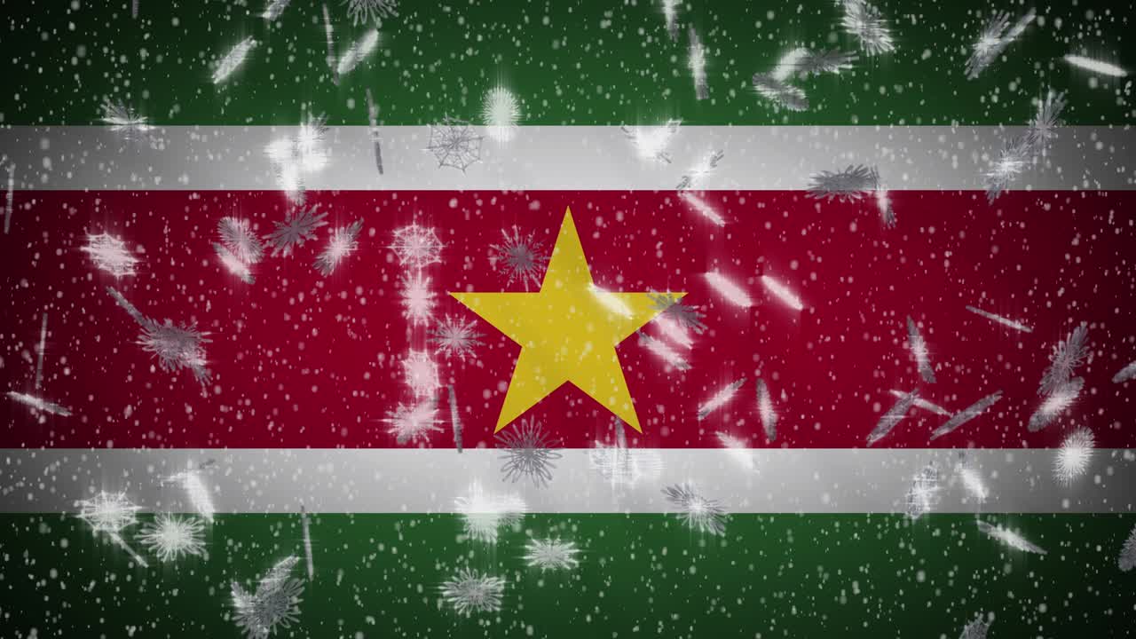 수리남의 발은 눈이 떨어지고, 새해와 크리스마스의 배경, 루프가 있습니다.