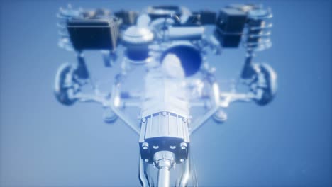 motores de automóviles detallados y otras piezas