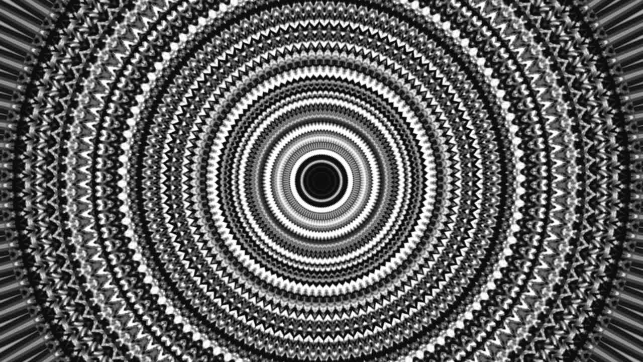 Abstract Black and White Mandala Pattern