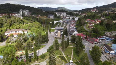 general landscape view of the brinchang district within the cameron highlands area of malaysia