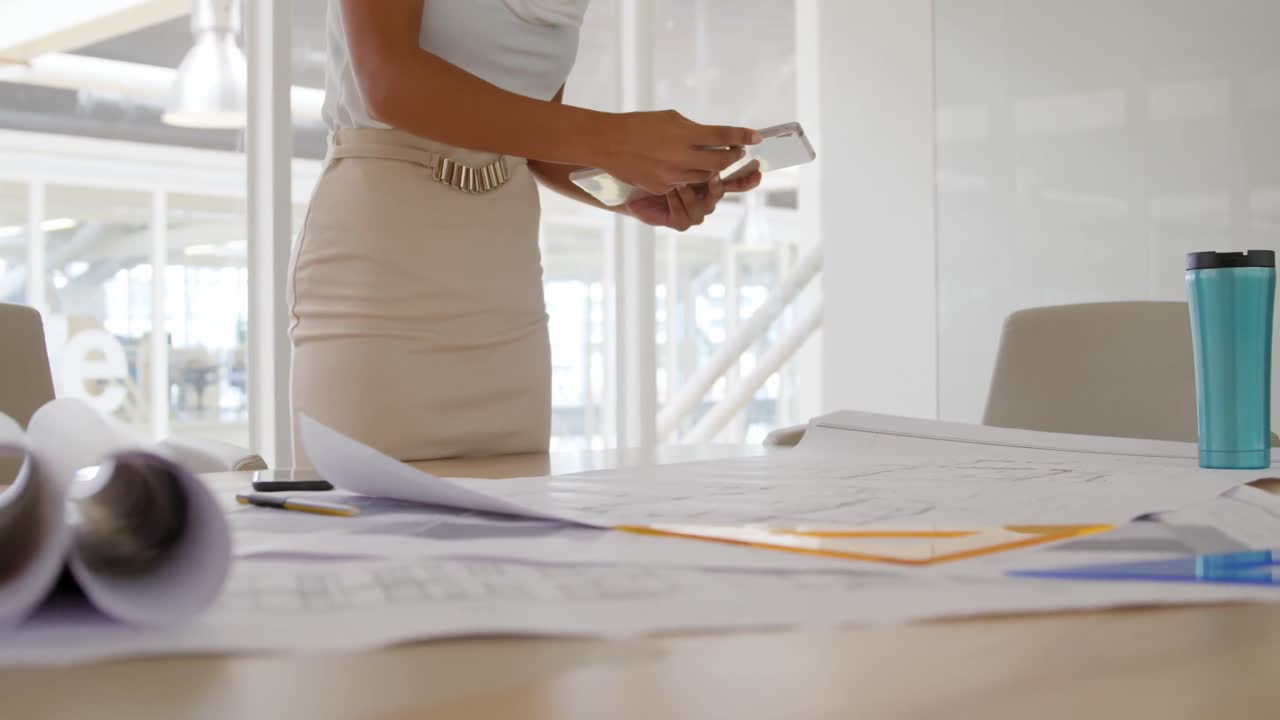 Young woman working in a creative office
