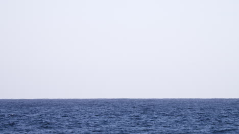 wide shot of horizon with bumpy ocean