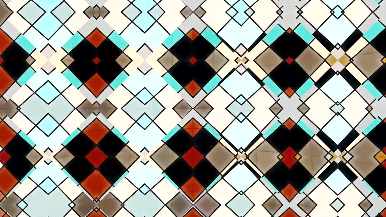 kaleidoscopio en movimiento. gráficos en movimiento de 4k