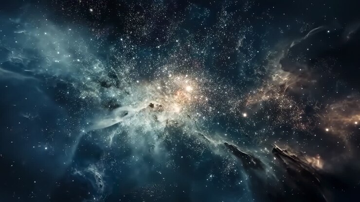 Vista Mozzafiato di una Nebulosa Cosmica Piena di Stelle