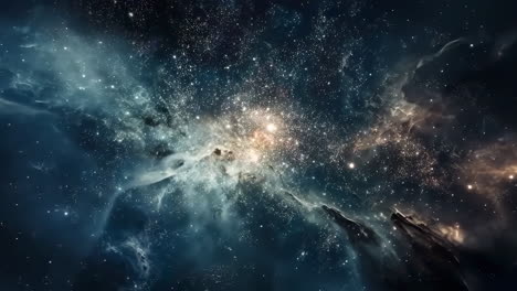 stunning view of a star-filled cosmic nebula