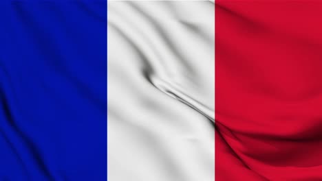 waving flag of france loop animation.