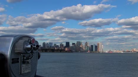 Clouds-move-over-New-York-Harbor-in-New-York-City-NY