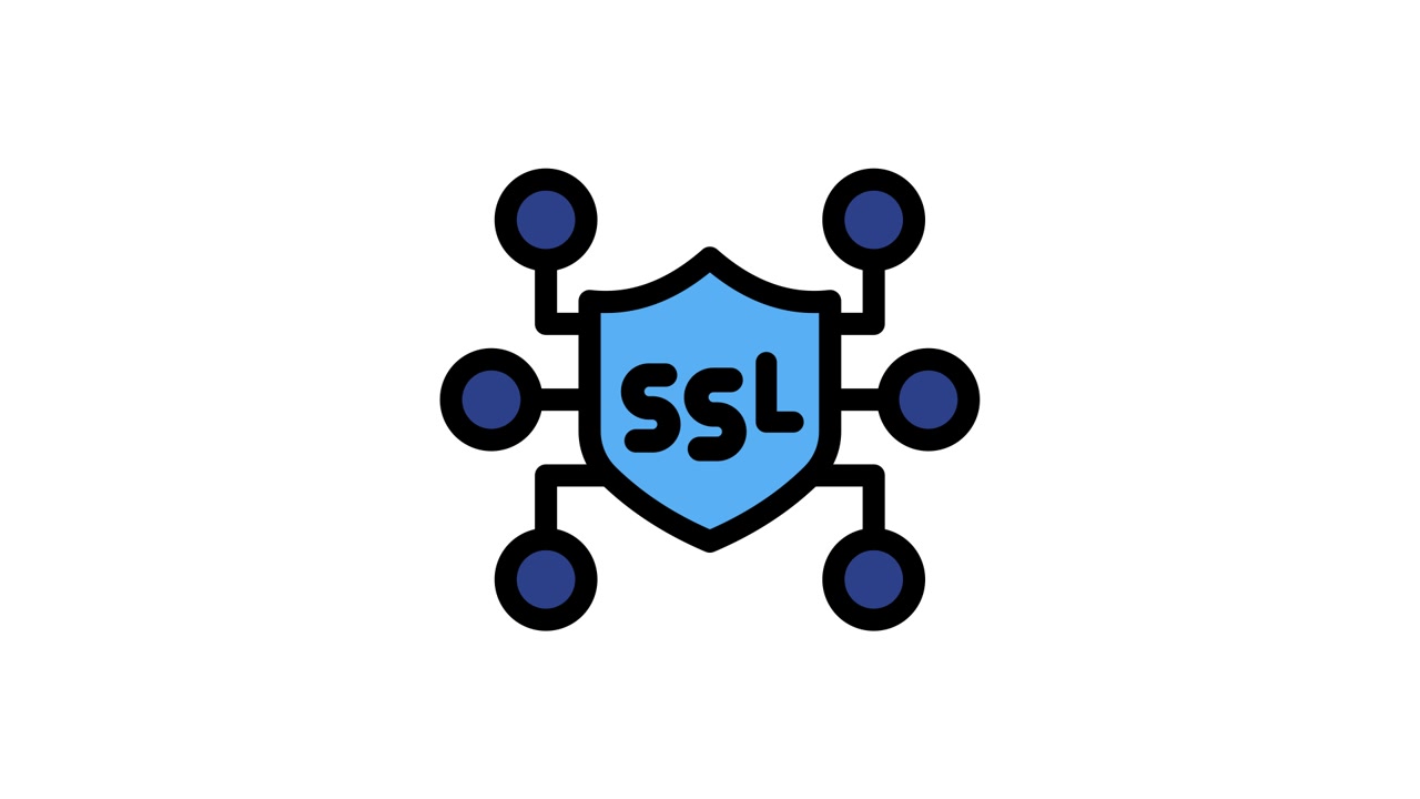 Animated SSL Security Shield Network Icon