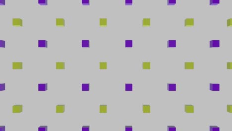 animación de filas de cubos 3d formas patrón moviéndose sobre fondo gris