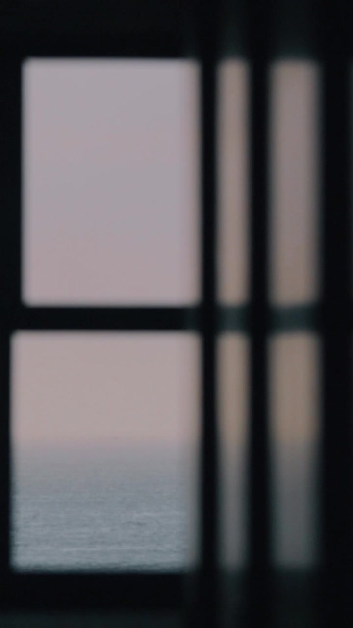 View from the window to evening seascape
