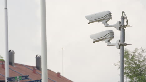 static shot of cctv security cameras used for perimeter surveillance