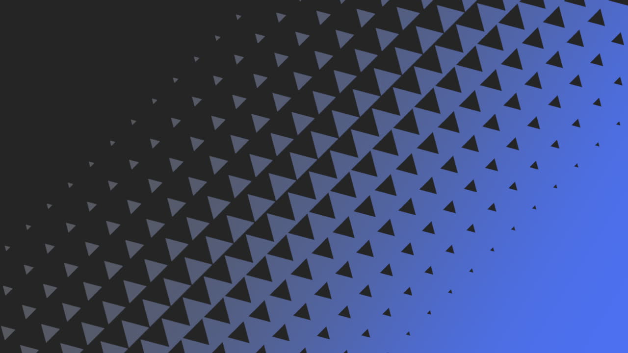 Symmetrical blue and black geometric pattern with central black triangles