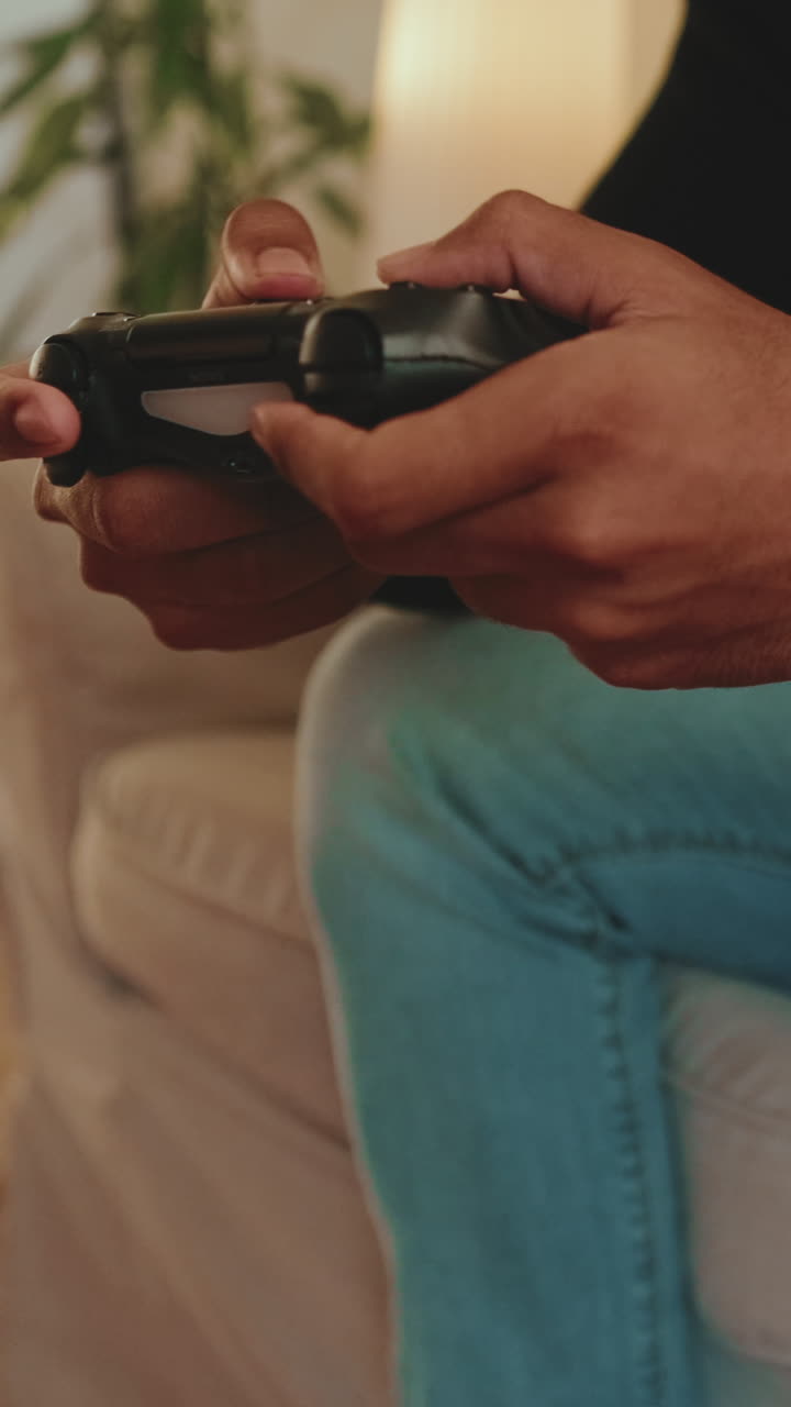 A person playing a video game