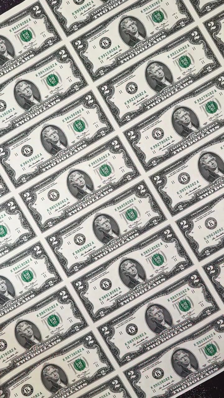 Rullede souvenir-amerikanske dollars tæt på. Nærbillede af rullede souvenir-amerikanske dollar-sedler med detaljeret tryk.