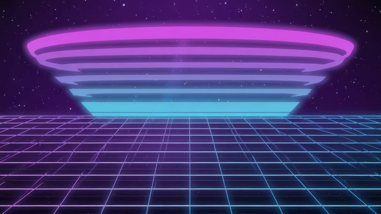 Retro 80s Synthwave Background