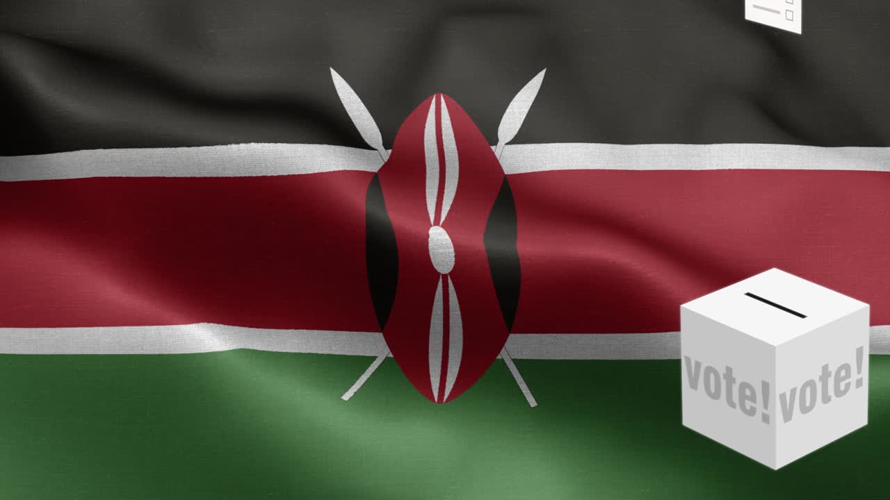 투표용지는 발 앞에 있는 투표용지 - 선거 - 투표 - 발의 발 - 케냐 발 높은 세부 사항 - 국가 발 케냐 파동 패턴 루프 가능한 요소 - 직물 질감과 끝없는 루프