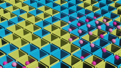 fondo animado abstracto con elementos multicolores de renderizado 3d. bucle sin costuras animación 3d moderna y satisfactoria