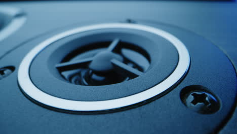 large speaker pulsating fast vibrating speaker cone large speaker pulsating fast vibrating speaker cone