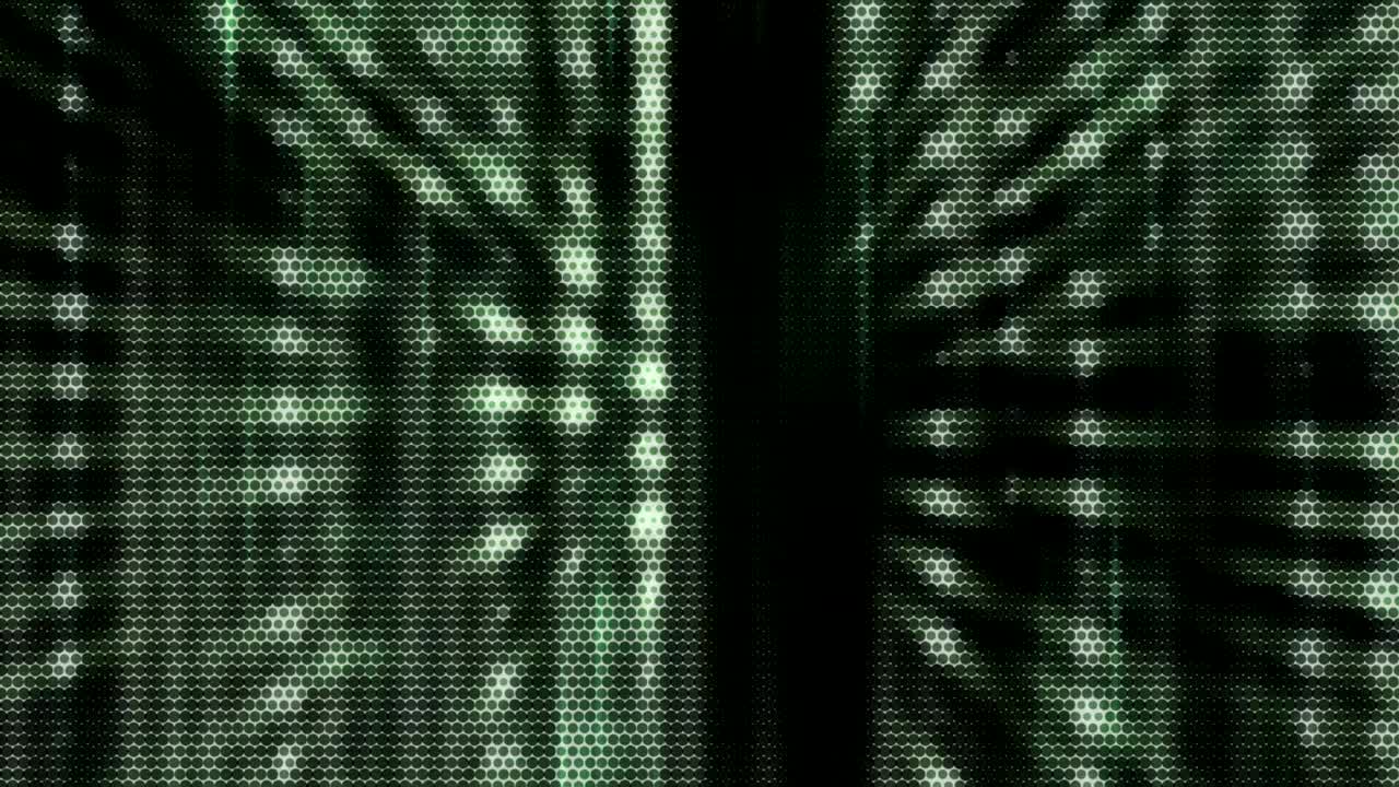 fondo animado en movimiento que muestra estilo de matriz palabras generadas al azar letras números fuentes caracteres y símbolos