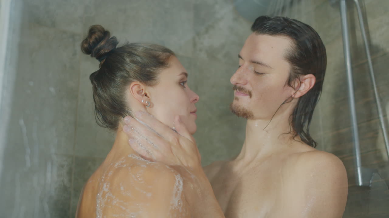 Couple Showering Together