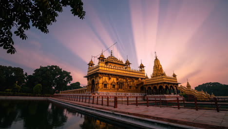 golden temple at sunrise/sunset