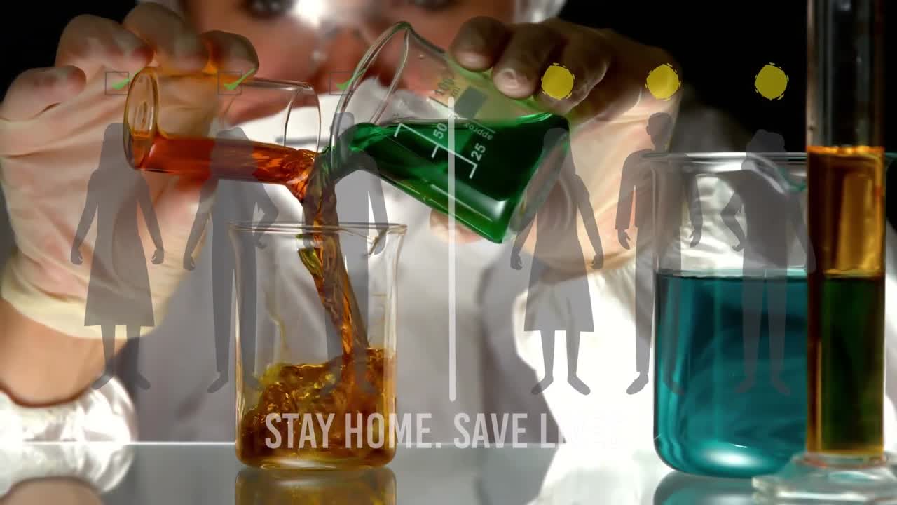 측정 컵 위 에 있는 세계 지도 의 애니메이션