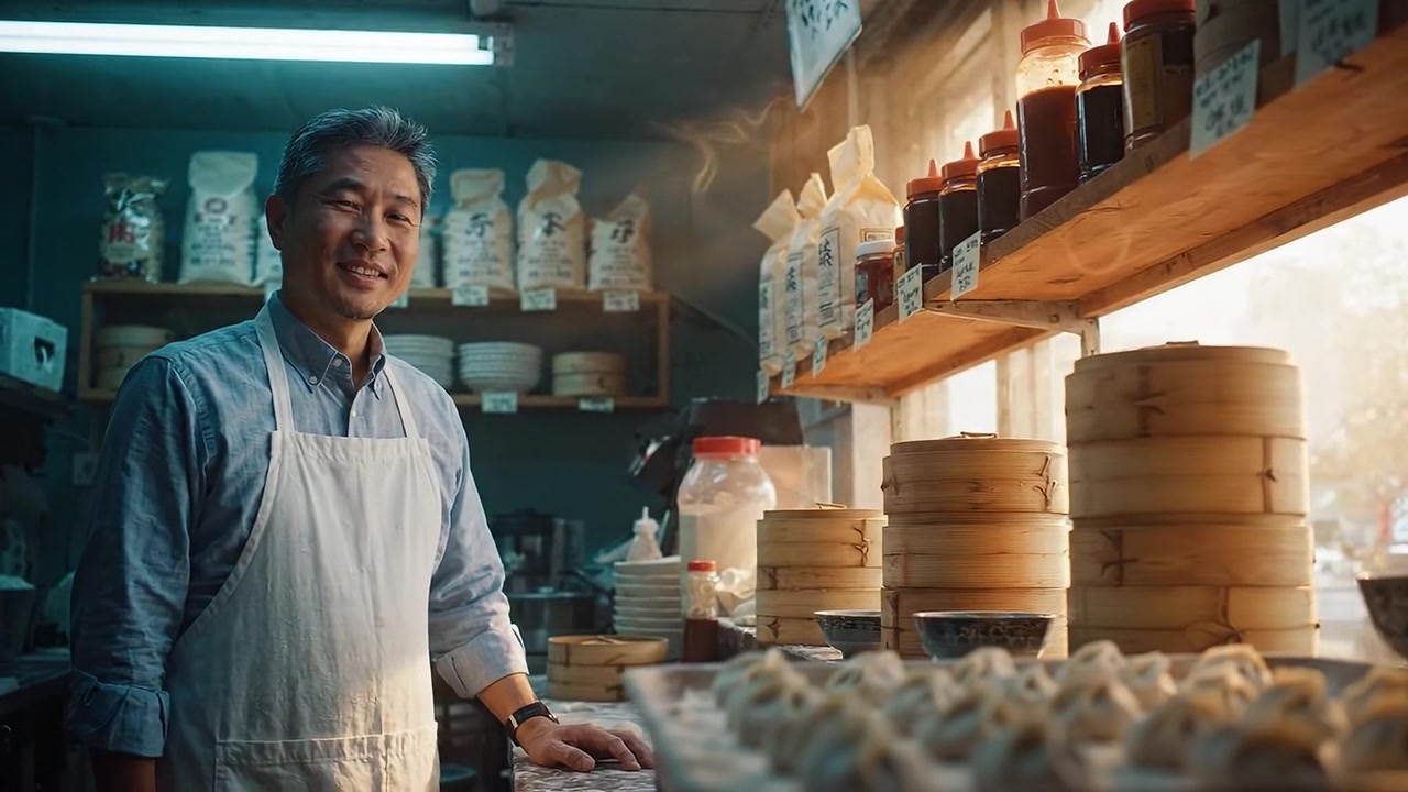 Um Artesão Habilidoso em uma Cozinha Tradicional: Dando Vida ao Sabor e ao Artesanato com Bolinhos Feitos à Mão e uma Atmosfera Convidativa de Paixão Culinária.