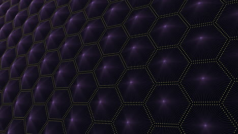 Vibrant-glow-intricate-hexagonal-pattern-in-purple-lines