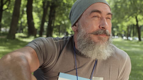 older man in park