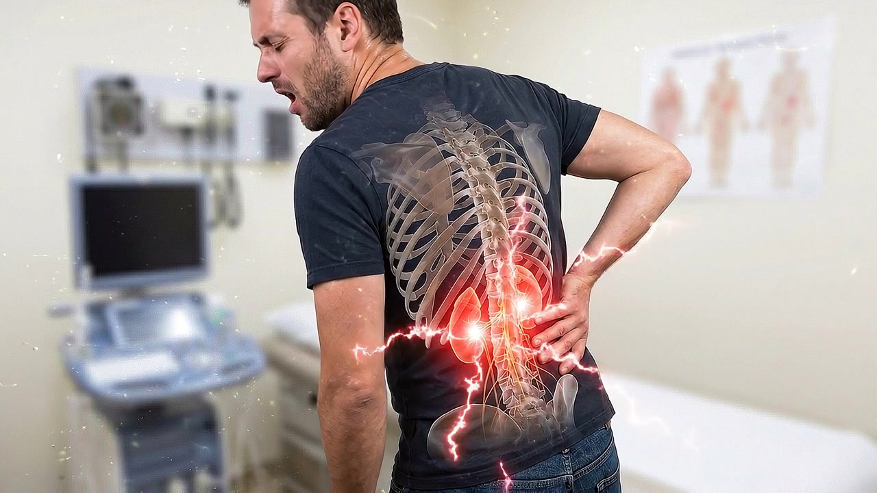 Man Experiencing Severe Lower Back and Kidney Pain