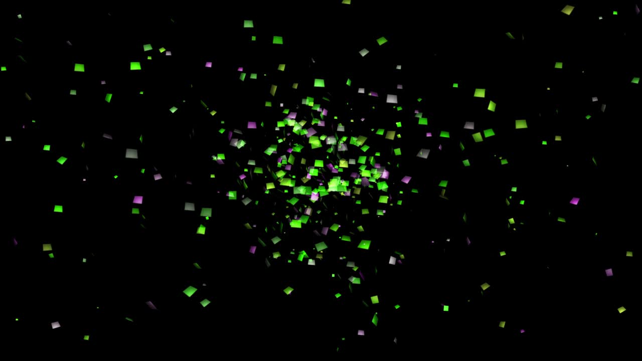 다채로운 콘페티 기념일 파티 애니메이션 3d