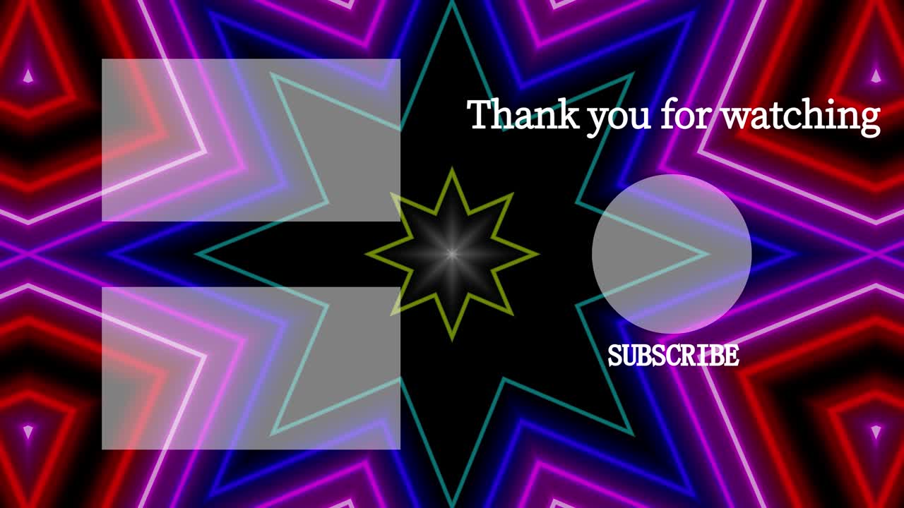 네온 표지판 패턴 엔드 카드 엔딩 스크린 모션 그래픽