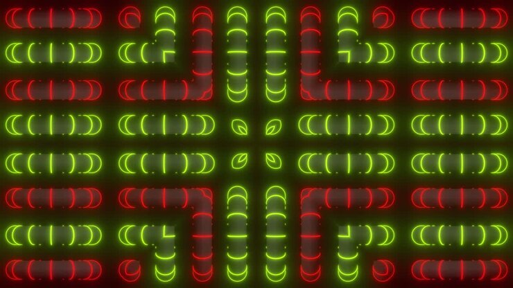 Neon Geometric Pattern