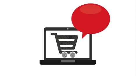 compras en línea en el portátil