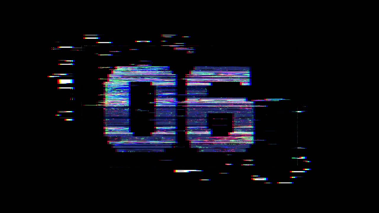 4k animation of glitch interference countdown numbers from 10 to 1 vintage number glitch effect